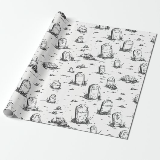 Eerie Grabstein Wrapping Paper Geschenkpapier (Ungerollt)