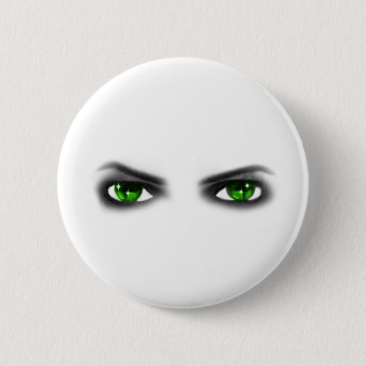 Eerie Green Eyes Button (Vorderseite)