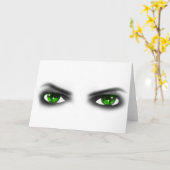 Eerie Green Eyes Karte (Gelbe Blume)