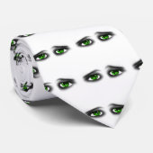 Eerie Green Eyes Krawatte (Gerollt)