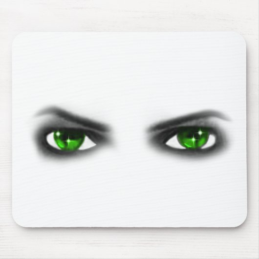 Eerie Green Eyes Mousepad (Vorne)