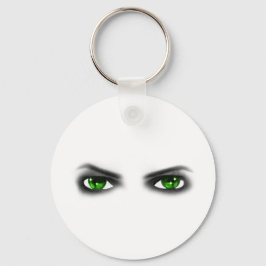 Eerie Green Eyes Schlüsselanhänger (Vorderseite)
