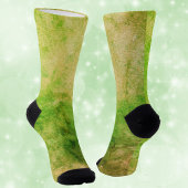 Eerie Green Yellow Abstract Design Wasserfarben-Lo Socken