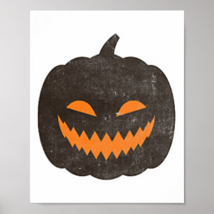 Eerie Halloween Jack-o-lantern Pumpkin Poster
