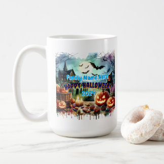 Eerie Halloween Night Watercolor Kaffeetasse