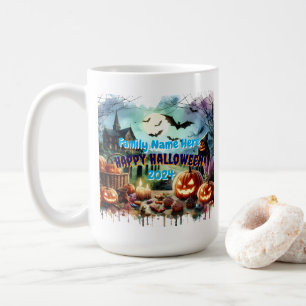 Eerie Halloween Night Watercolor Kaffeetasse