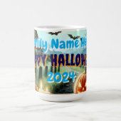 Eerie Halloween Night Watercolor Kaffeetasse (Mittel)
