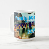 Eerie Halloween Night Watercolor Kaffeetasse (Vorderseite Links)