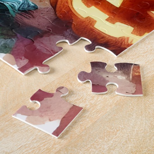 Eerie Halloween Night Watercolor Puzzle (Seite)