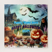 Eerie Halloween Night Watercolor Puzzle (Vertikal)