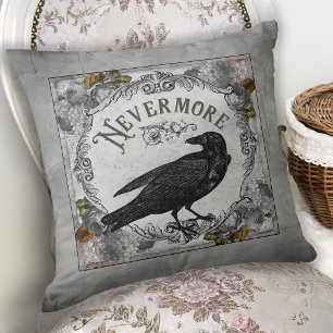 Eerie Halloween Raven Literatur-Horror Kissen