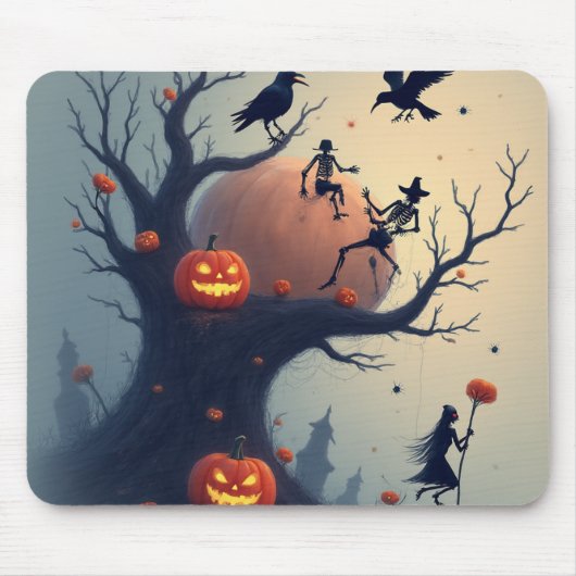 Eerie Halloween Tree Mousepad (Vorne)