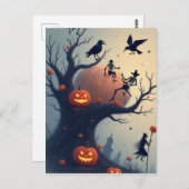 Eerie Halloween Tree Postkarte (Vorne/Hinten)