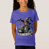 Eerie Hexch Skeleton Cauldron Halloween T-Shirt (Vorderseite)