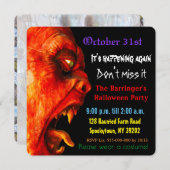 Eerie Horror Monster Adult Halloween Spooky Einladung (Vorne/Hinten)