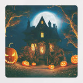 Eerie Illuminations: Bezaubernd Jack-o'-Lantern Etiketten (Design 2)