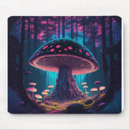 Eerie Magical Giant Toadstol im Wald Mousepad