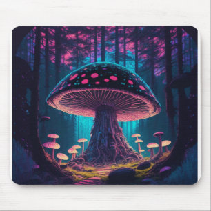 Eerie Magical Giant Toadstol im Wald Mousepad