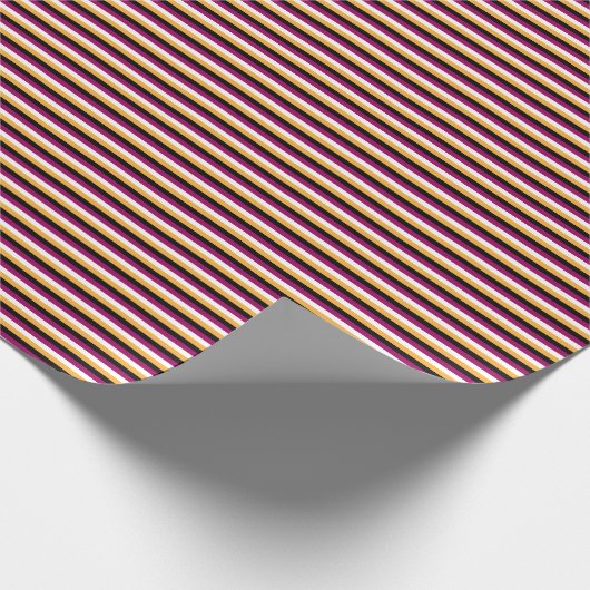 Eerie Night Spooky Stripes Halloween Muster Geschenkpapier (Ecke)