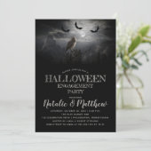 Eerie Owl | Flets Night Halloween Party Einladung (Stehend Vorderseite)