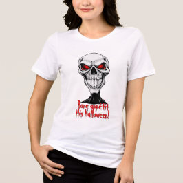 Eerie Red-Mit Augen Skull Illustration - Dunkle Go Tri-Blend Shirt