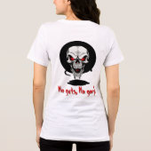 Eerie Red-Mit Augen Skull Illustration - Dunkle Go Tri-Blend Shirt (Rückseite)