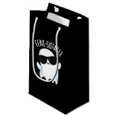 Eerie-resistent Funny Ghost Pun Dark BG Kleine Geschenktüte (Vorderseite Schrägansicht)