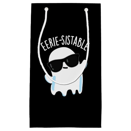 Eerie-resistent Funny Ghost Pun Dark BG Kleine Geschenktüte (Vorderseite)