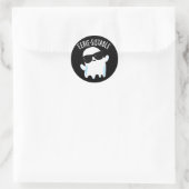 Eerie-resistent Funny Ghost Pun Dark BG Runder Aufkleber (Tasche)