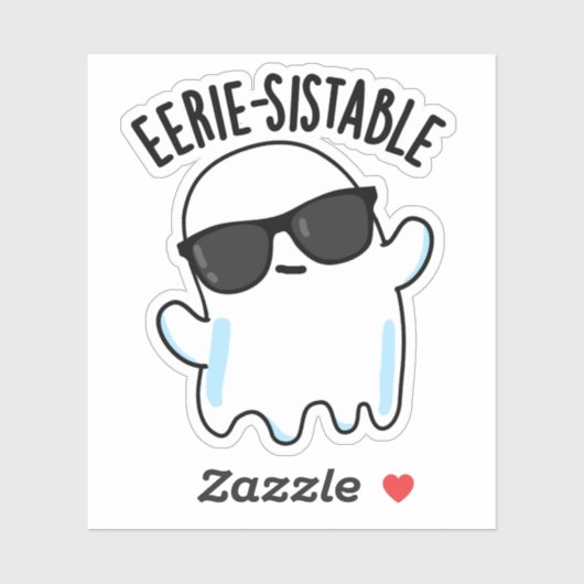 Eerie-resistenter Funny Ghost Pun Aufkleber (Blatt)