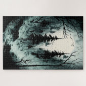 Eerie Schwarz-Weiß-Wald Erwachsene 1000 Stück Puzzle (Horizontal)