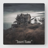 Eerie Seclusion Quadratische Wanduhr (Vorderseite)