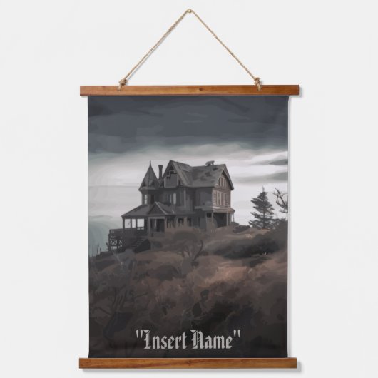 Eerie Seclusion Wandteppich Mit Holzrahmen (Vorderseite)