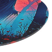Eerie Shadow in Crimson Woods Design Schneidebrett (Ecke)