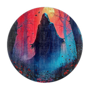 Eerie Shadow in Crimson Woods Design Schneidebrett
