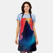 Eerie Shadow in Crimson Woods Design Schürze (Getragen)