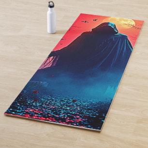 Eerie Shadow in Crimson Woods Design Yogamatte