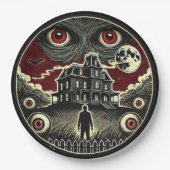 Eerie Shadows Spuk House Pappteller (Vorderseite)