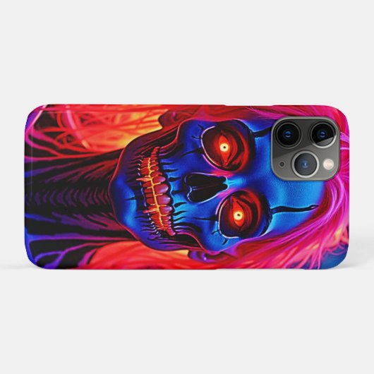 Eerie Skeleton mit rosa Haarentwerfen Case-Mate iPhone Hülle (Rückseite (Horizontal))