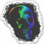 EERIE SKULL Rainbow Aufkleber (Vorderseite)