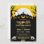 Eerie spooky Schädelmond Jack-O-Lantern Halloween Einladung (Vorderseite)