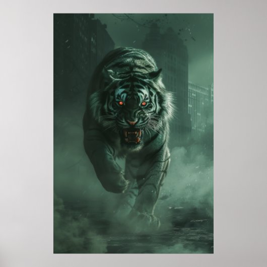 Eerie Tiger Zombies Personification Poster (Vorne)