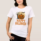 Eerie Tree & Pumpkin Halloween Shirt (Vorderseite)