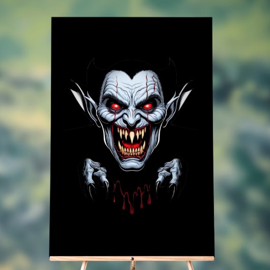 Eerie Vampire Face Akryllisches Zeichen Acrylschild (Neutral)