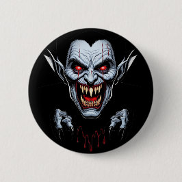 Eerie Vampire Face Button