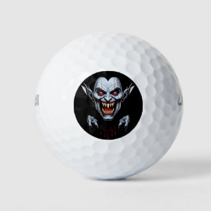 Eerie Vampire Face Golf Balls Golfball