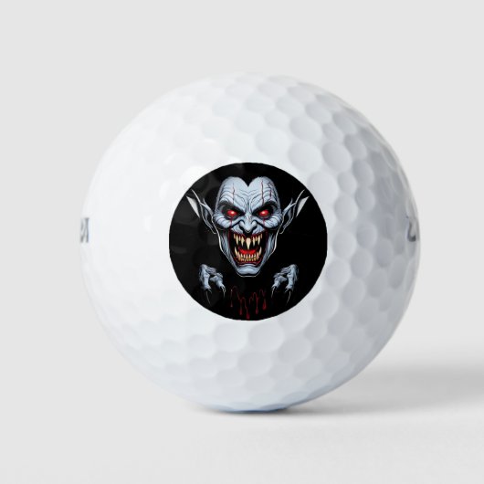 Eerie Vampire Face Golf Balls Golfball (Vorderseite)