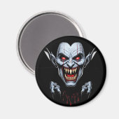 Eerie Vampire Face Magnet (Vorderseite/Rückseite)
