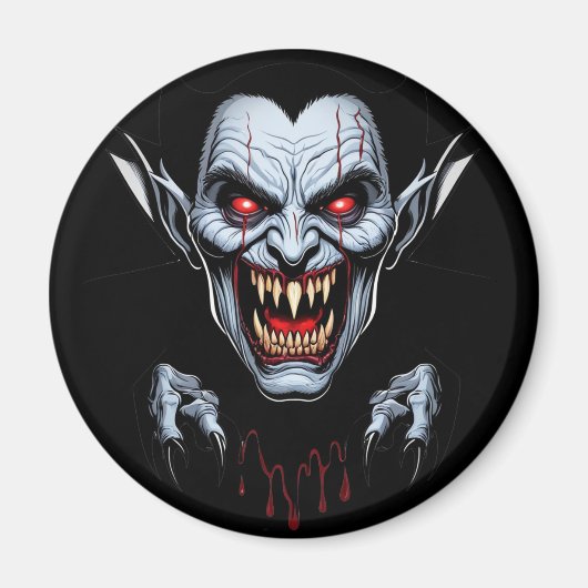 Eerie Vampire Face Magnet (Vorne)