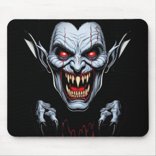 Eerie Vampire Face Mousepad